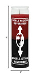 Bougie INDIO réversible rouge et noir – impression sérigraphique en deux couleurs, utile pour protéger l’espace