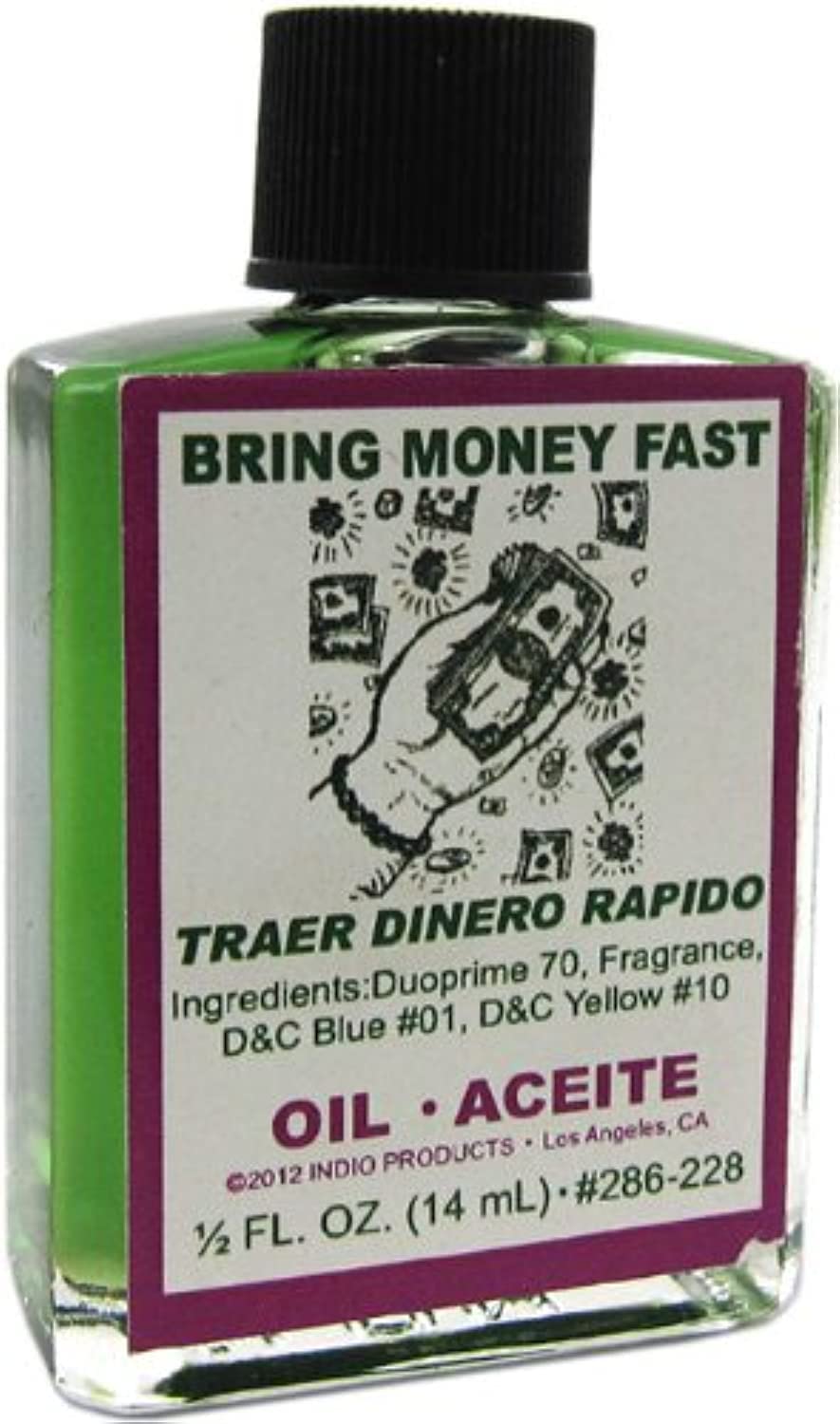 INDIO huile argent rapide — bouteille mini pour rituels et méditations financières.