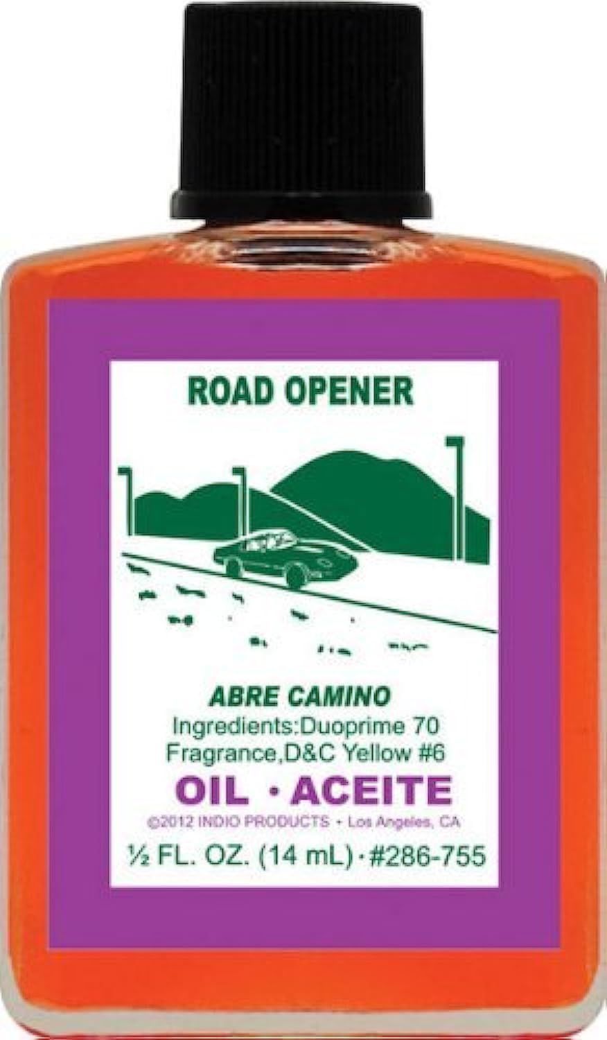 Bouteille INDIO Huile Ouvre-Chemin ABRE Camino pour rituels et méditations