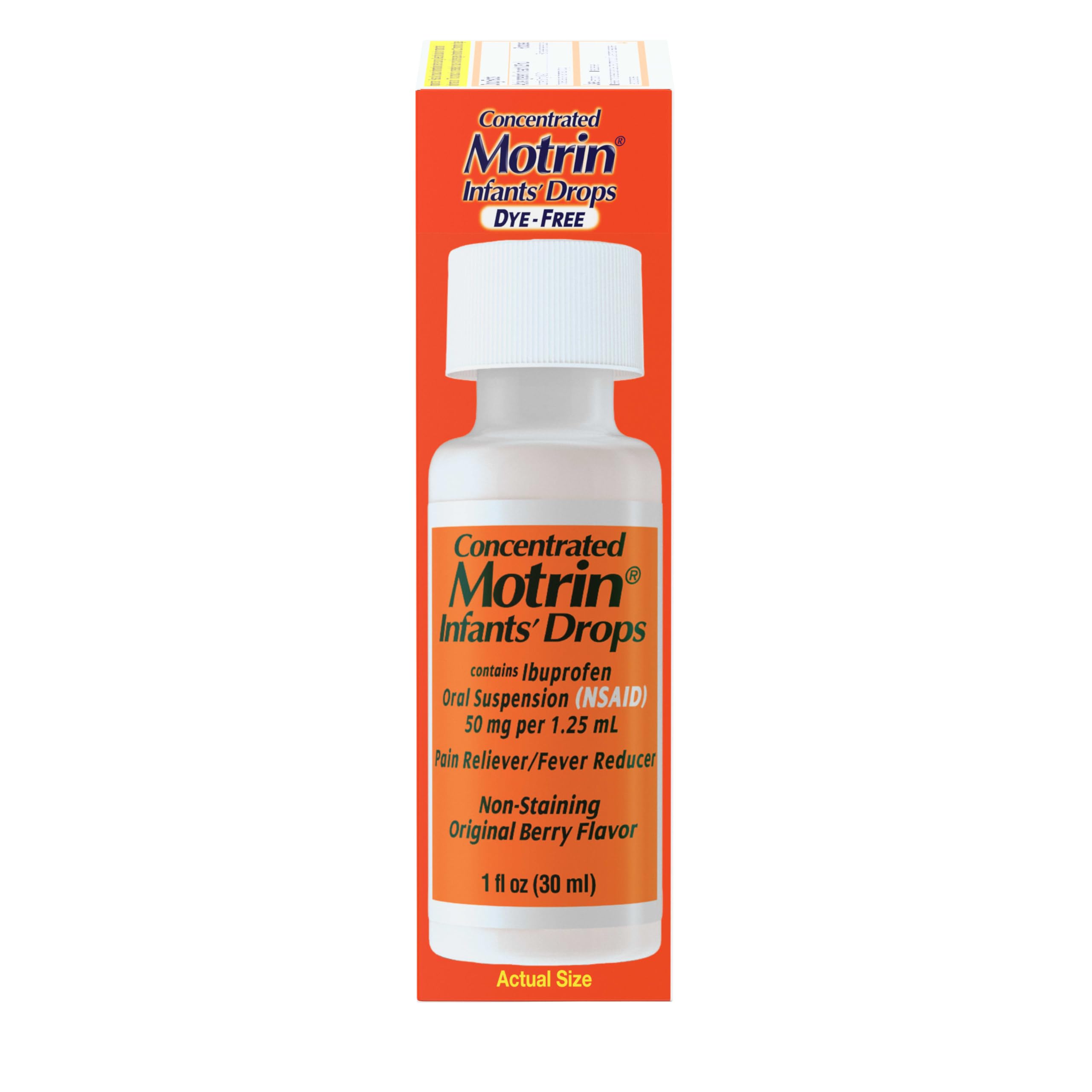 Texture liquide douce Motrin Infants pour avaler aisément