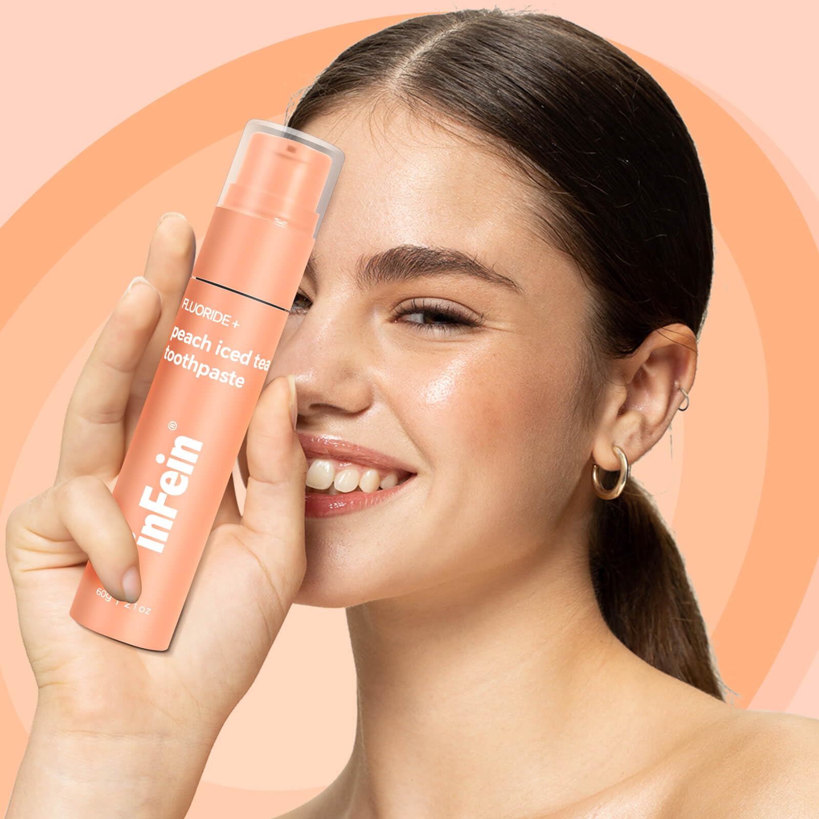 inFein dentifrice pêche glacée – texture douce, idéal pour gencives sensibles et propreté durable.