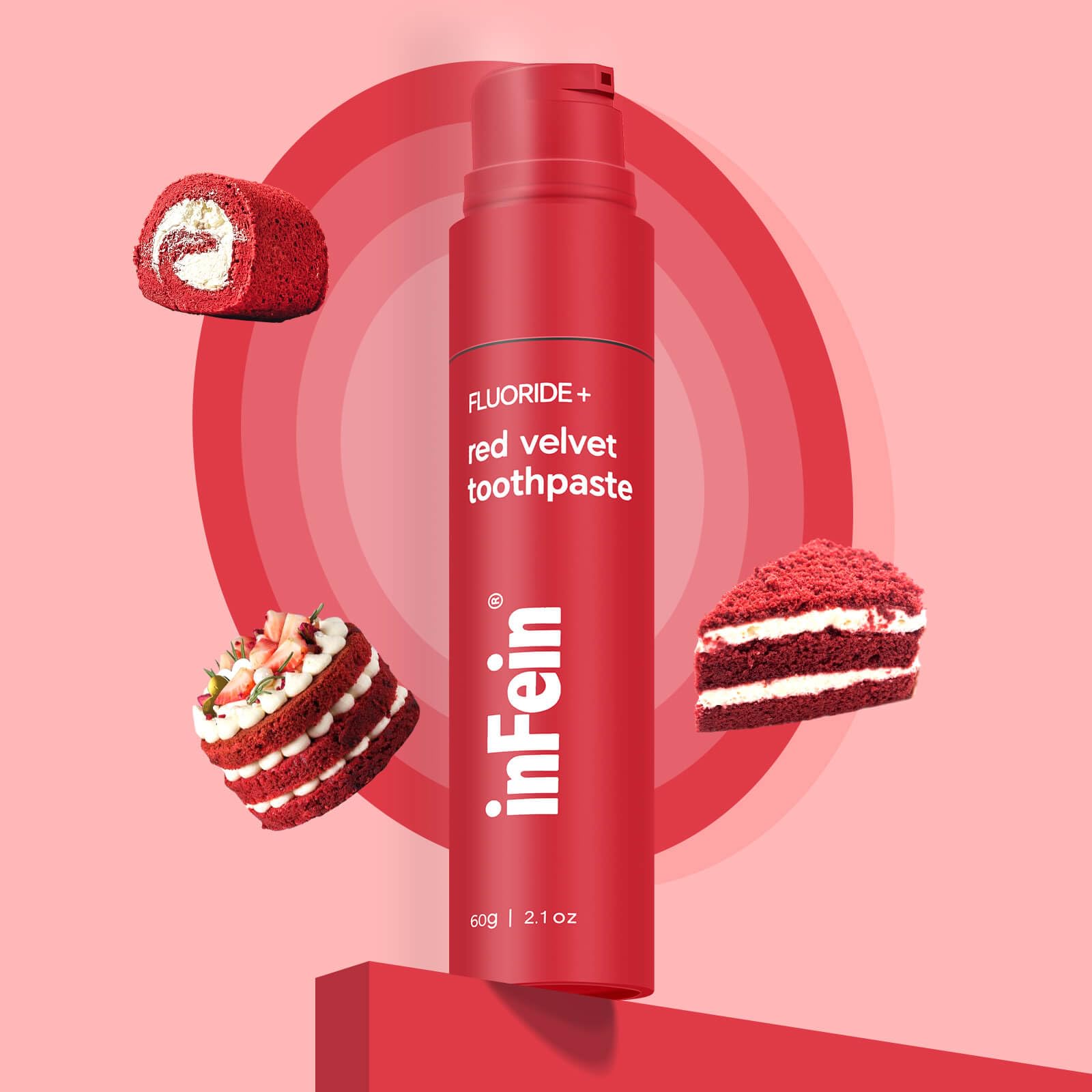 infein dentifrice velours rouge sensation de fraîcheur longue durée