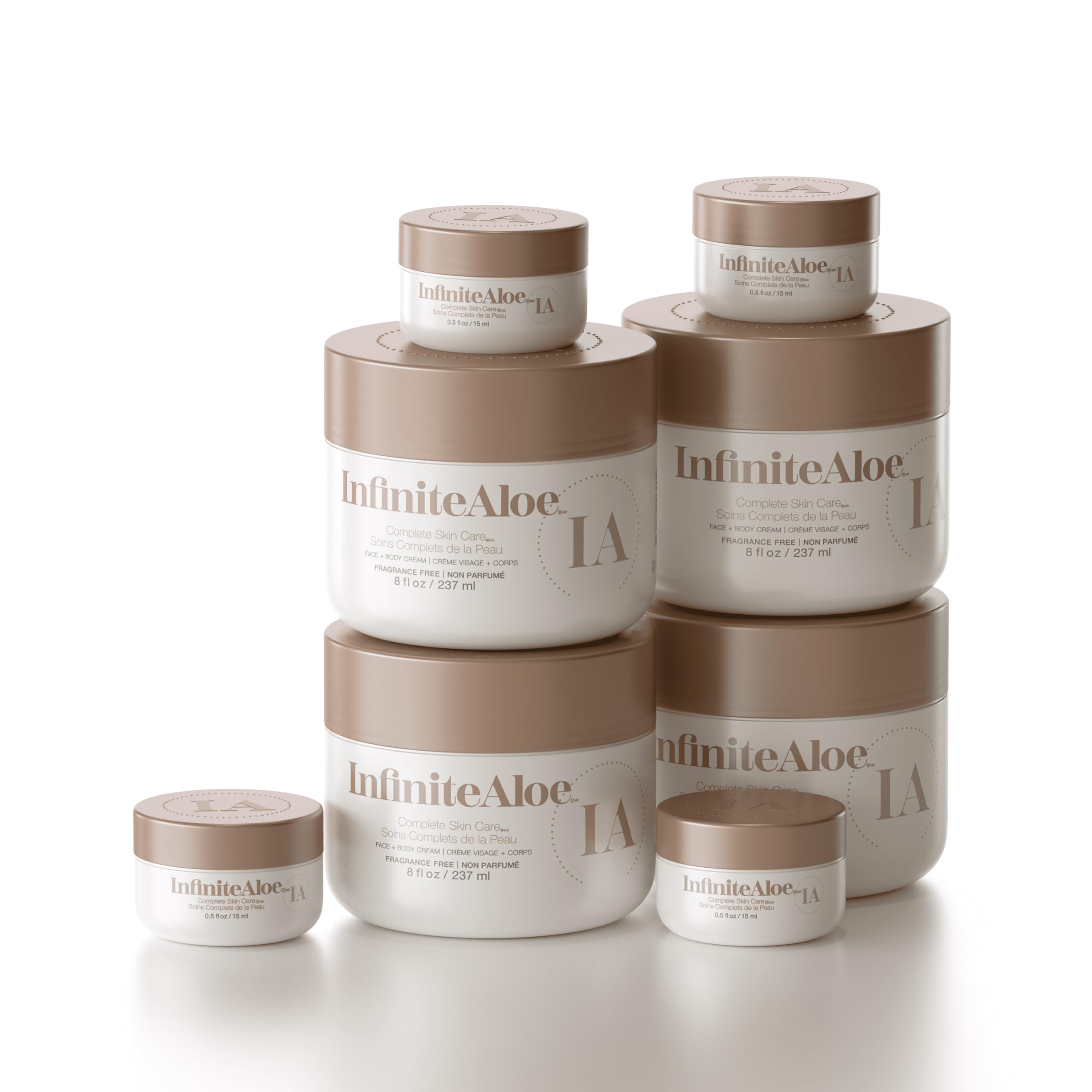 InfiniteAloe pot crème visage et corps pour hydratation durable.