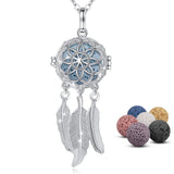 Collier INFUSEU attrape-rêves avec diffuseur et pierre de lave prêt à l’emploi