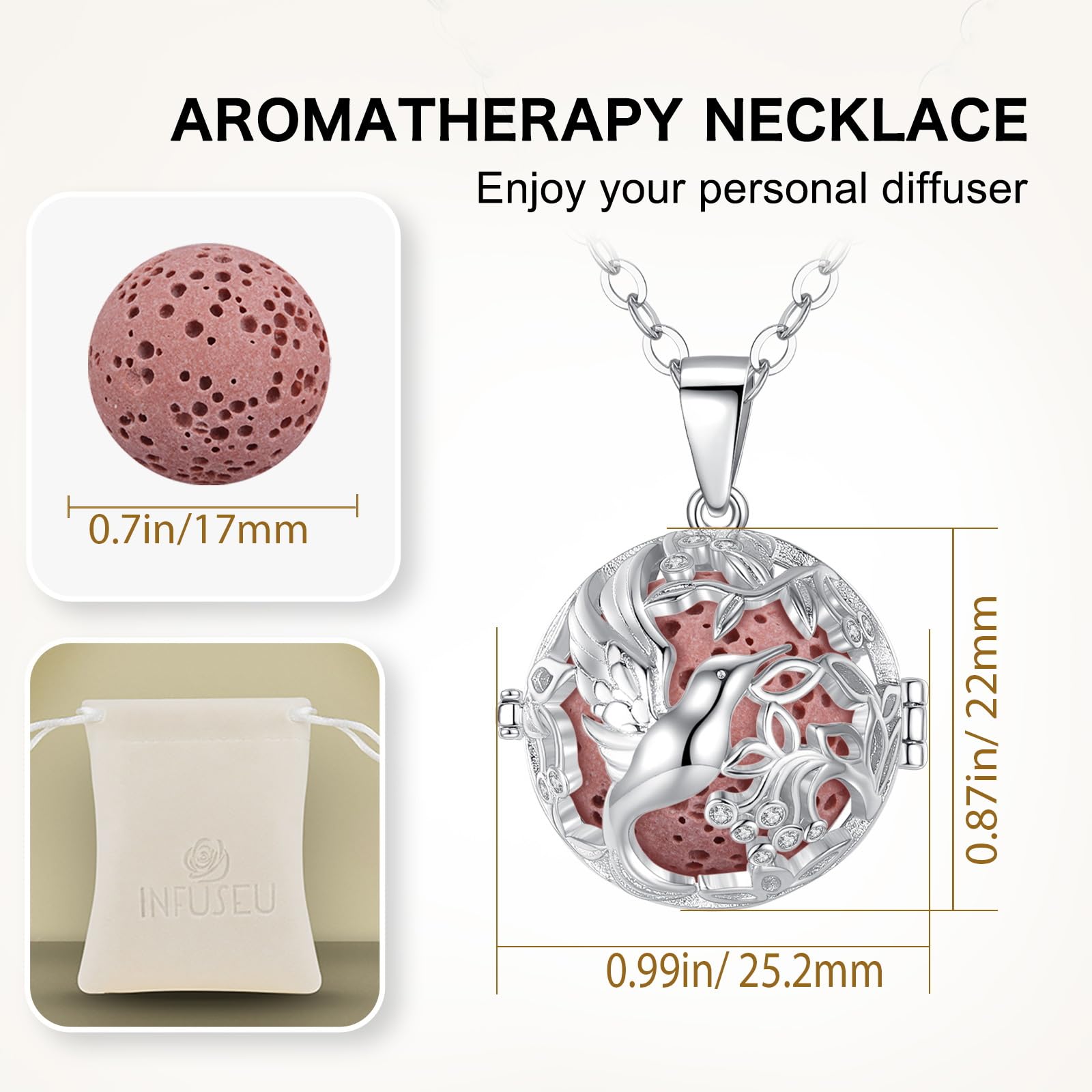 INFUSEU collier-boite-aromatherapie, pratique pour transporter les huiles.