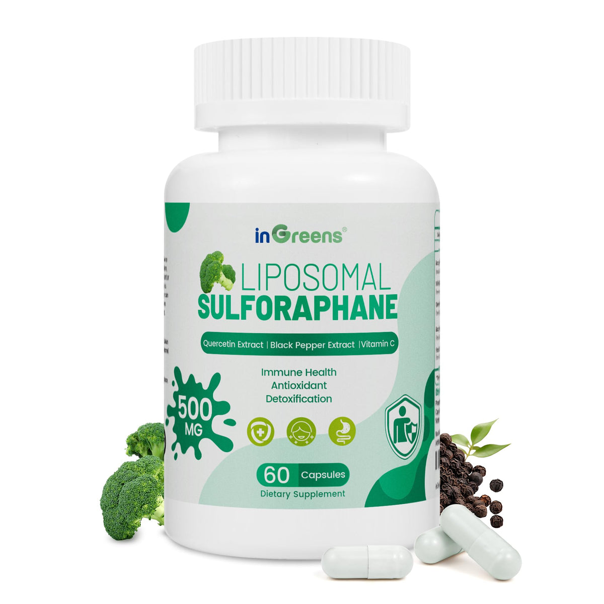 inGreens Liposomal Sulforaphane — flacon pratique pour un soutien antioxydant potentiel