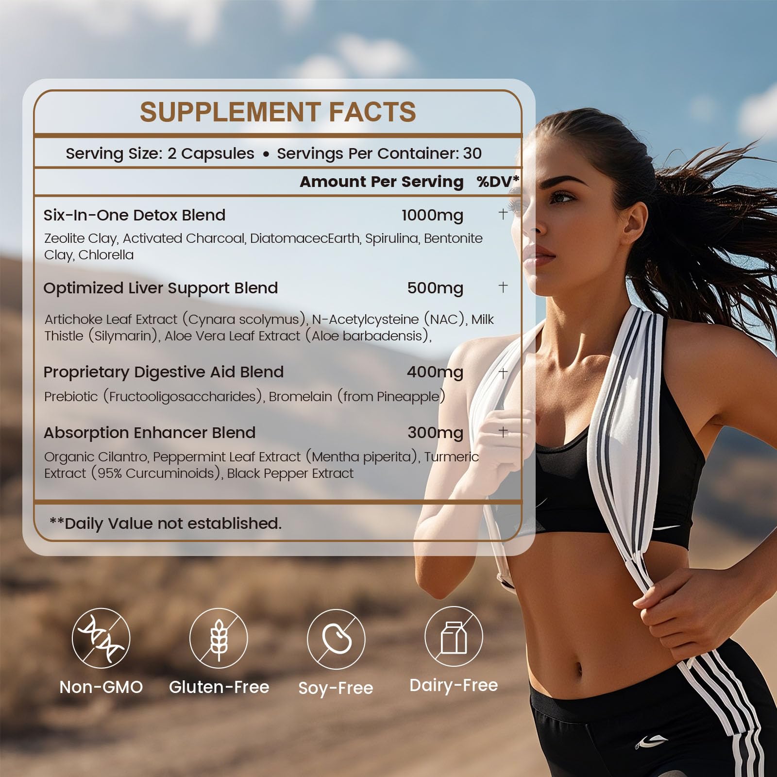 inGreens Zeolite Detox capsules — ensemble de capsules prêt à l'usage quotidien.