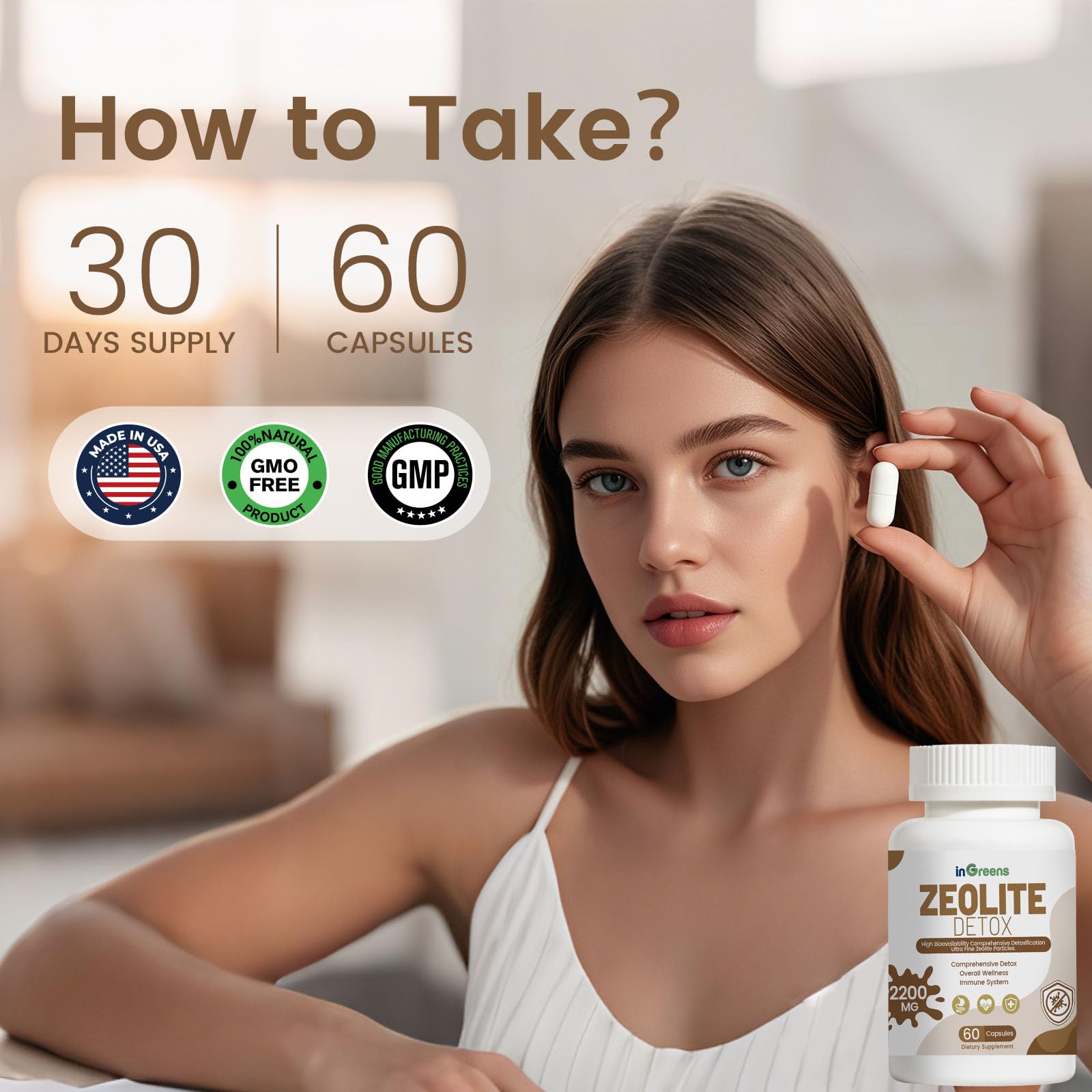 inGreens Zeolite Detox capsules — rappel d'une routine saine au quotidien.