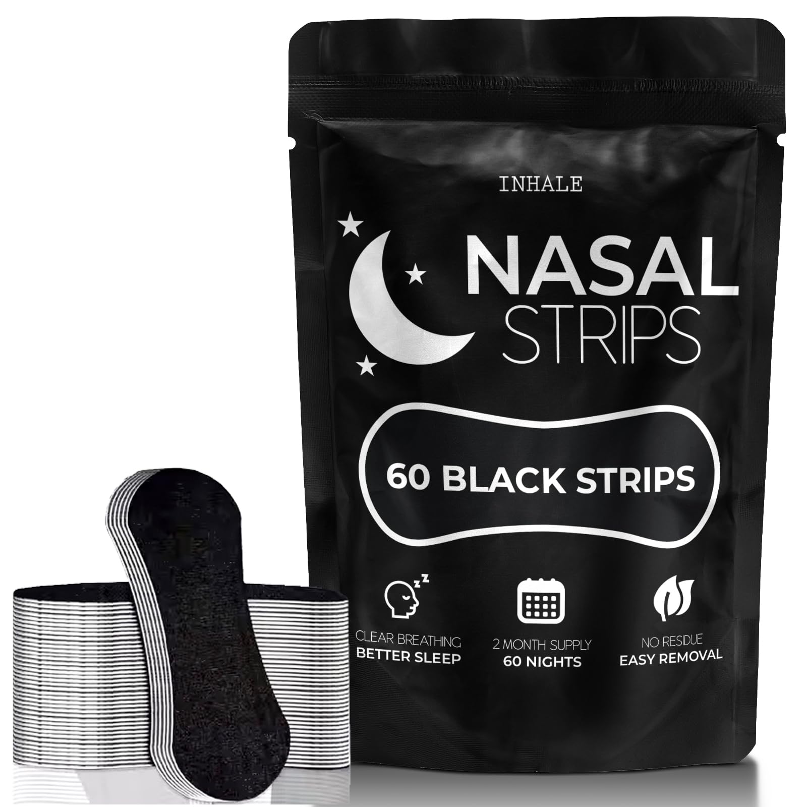 Inhale Bande nasale emballage: pratique et facile à emporter pour une respiration améliorée.