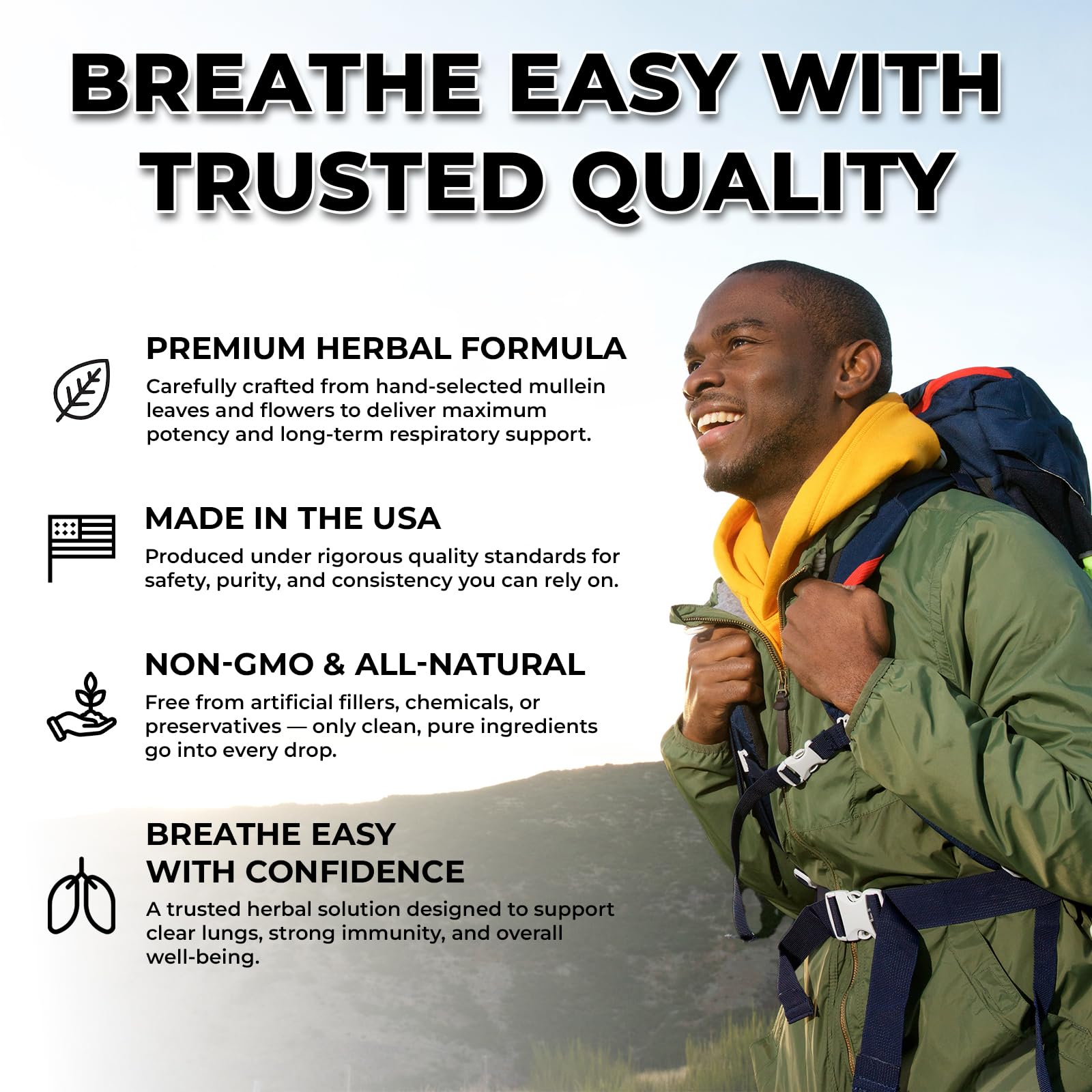 Inhale bouillon-blanc gouttes relief mucus, confort de la gorge
