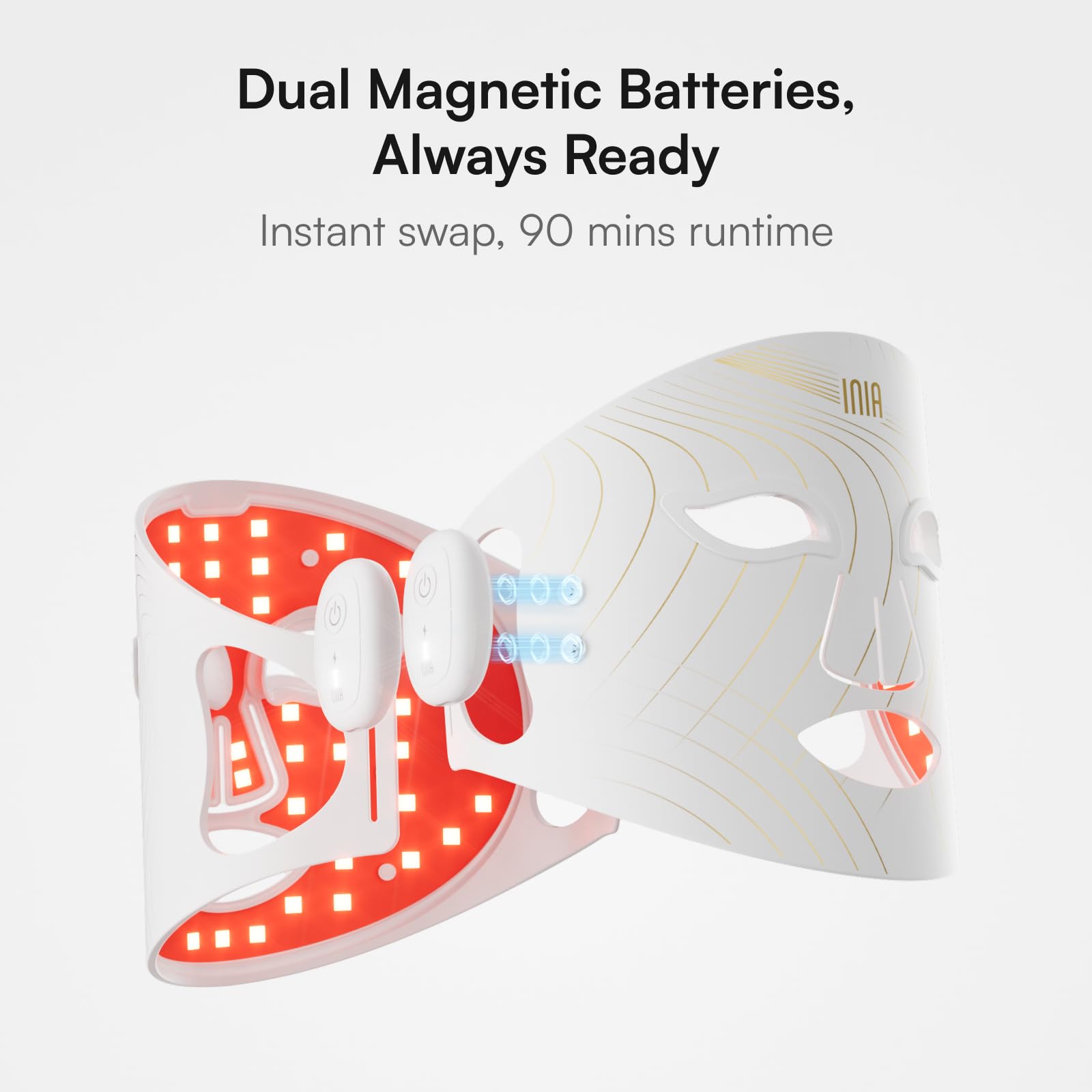 Masque INIA pratique et compact pour voyages.