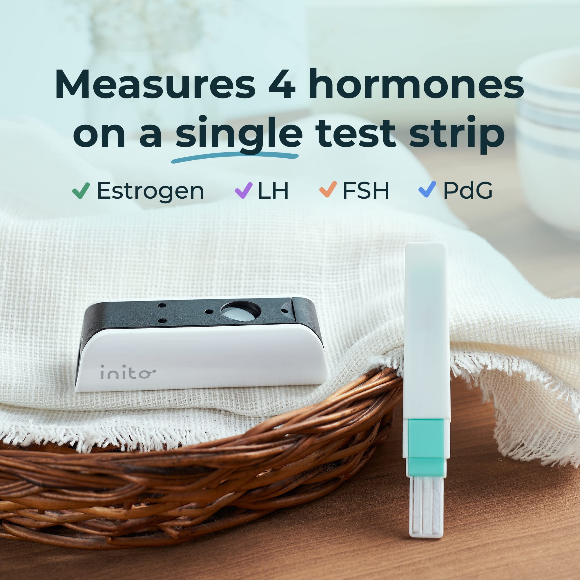 Inito app génère des graphiques clairs des hormones pour suivre les tendances.