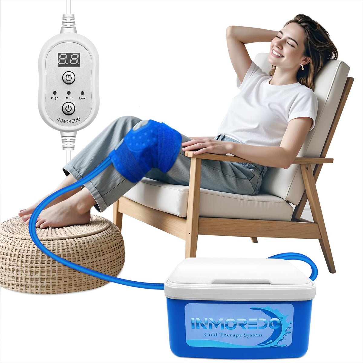 Inmoredo machine glace genou relief: soulage douleur et inflammation rapidement.