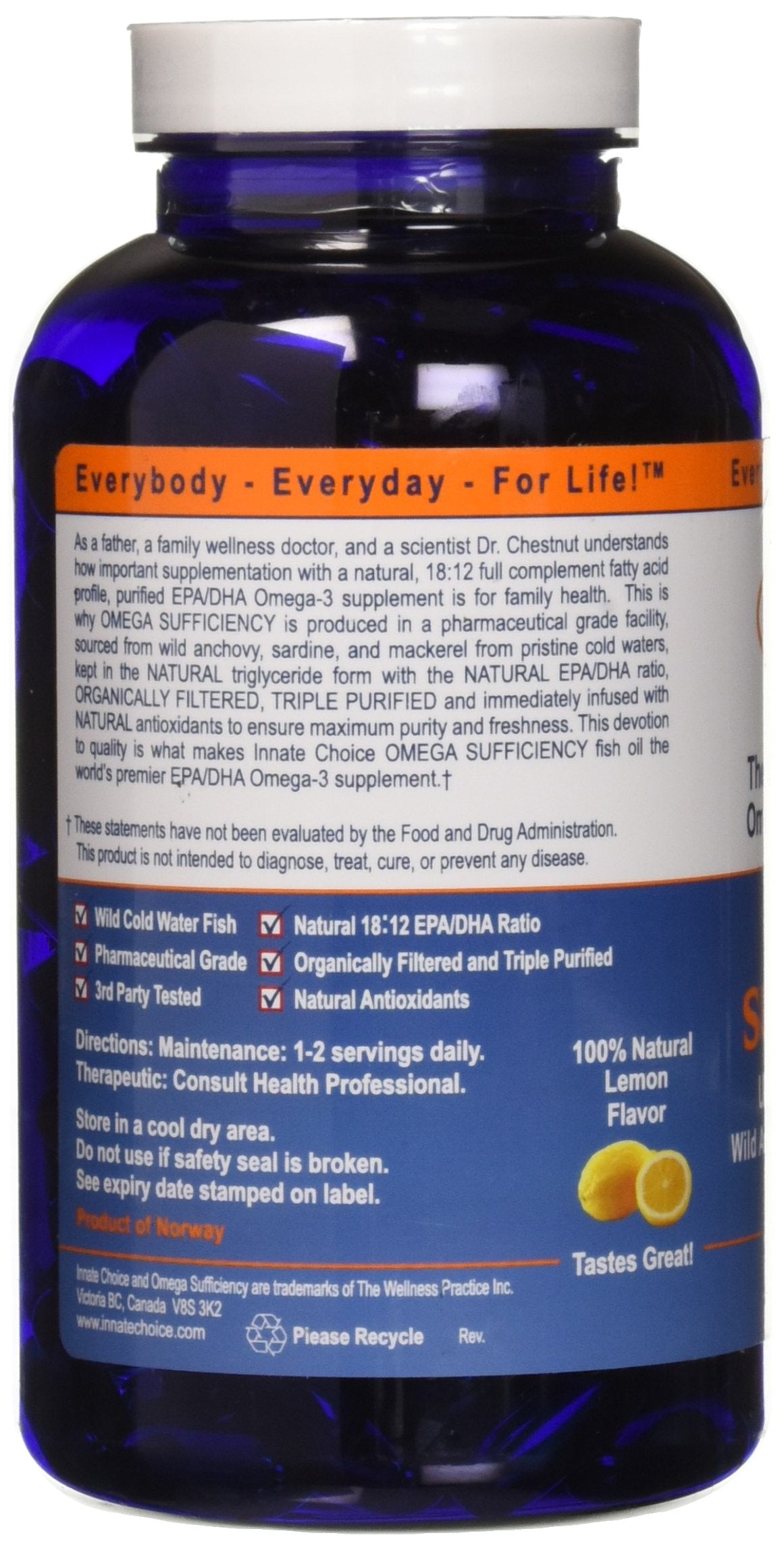 Innate Choice Omega Suffisance Citron, capsules: prise simple et pratique