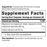 INNATE Formulas magnésium 300 mg – capsules, absorption efficace.