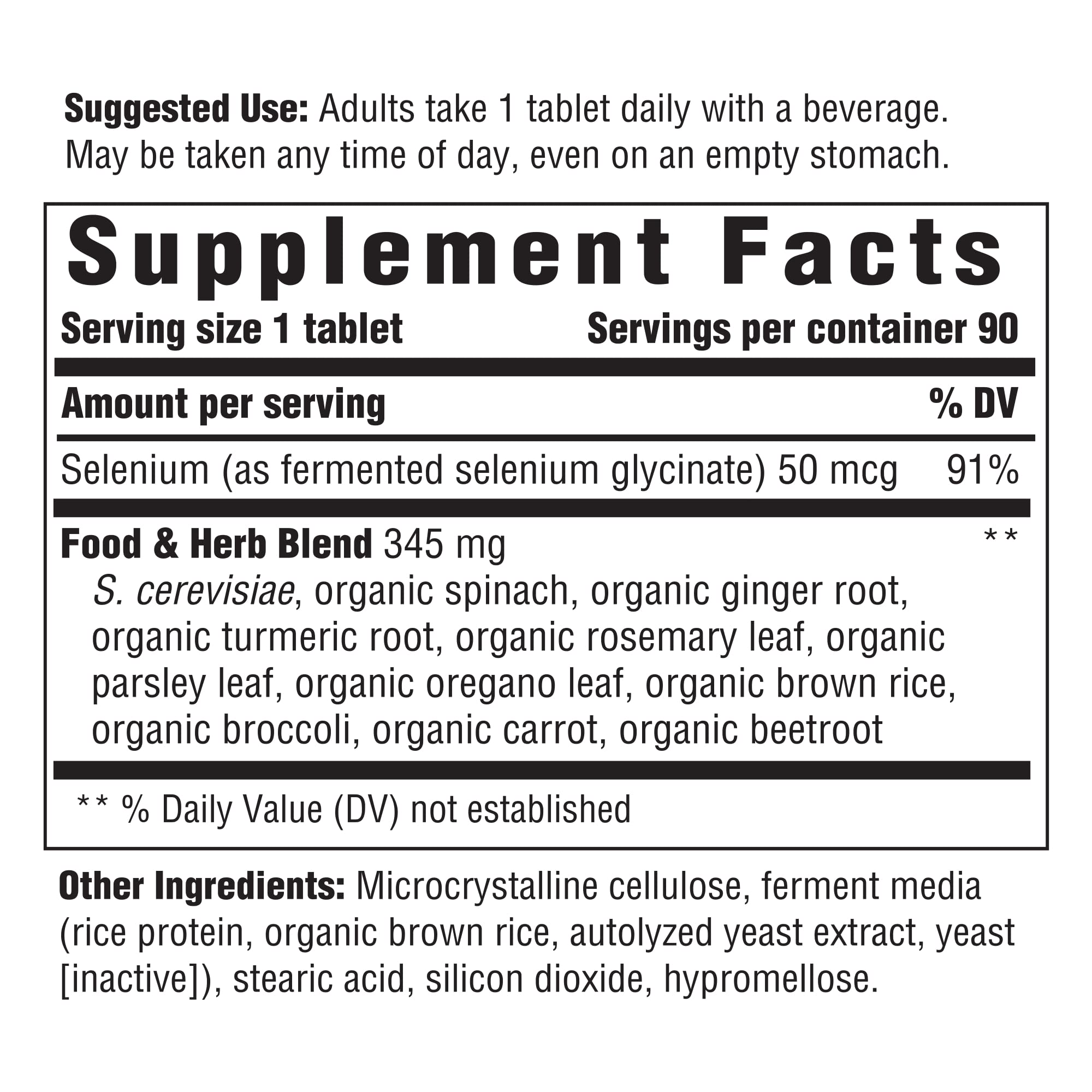 Innate Response Formulas Selenium, boîte de tablettes, prise quotidienne pour un soutien potentiel