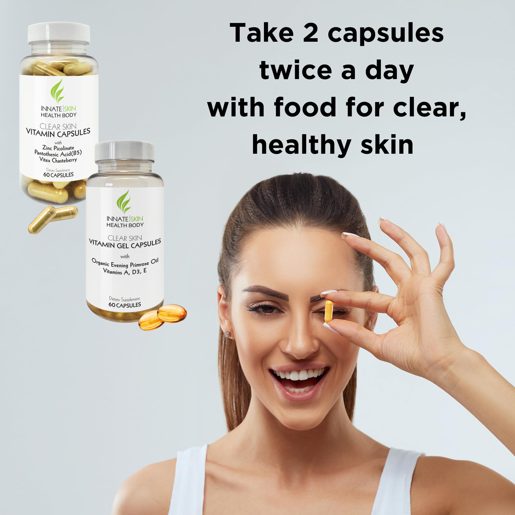 Innate Skin – boîte emballage carton élégant, prêt à ranger sur l'étagère.