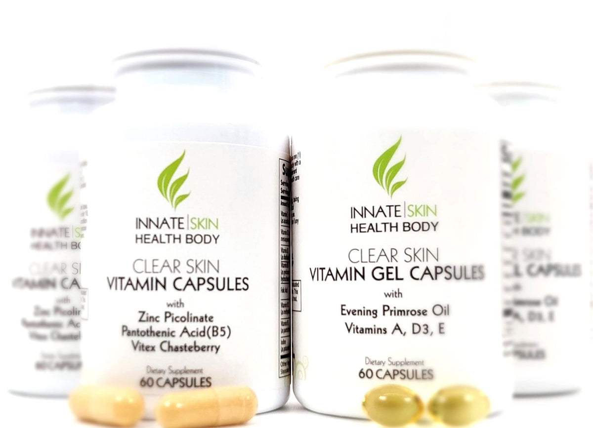Innate Skin – bouteille du système acne, soutien quotidien à la peau.