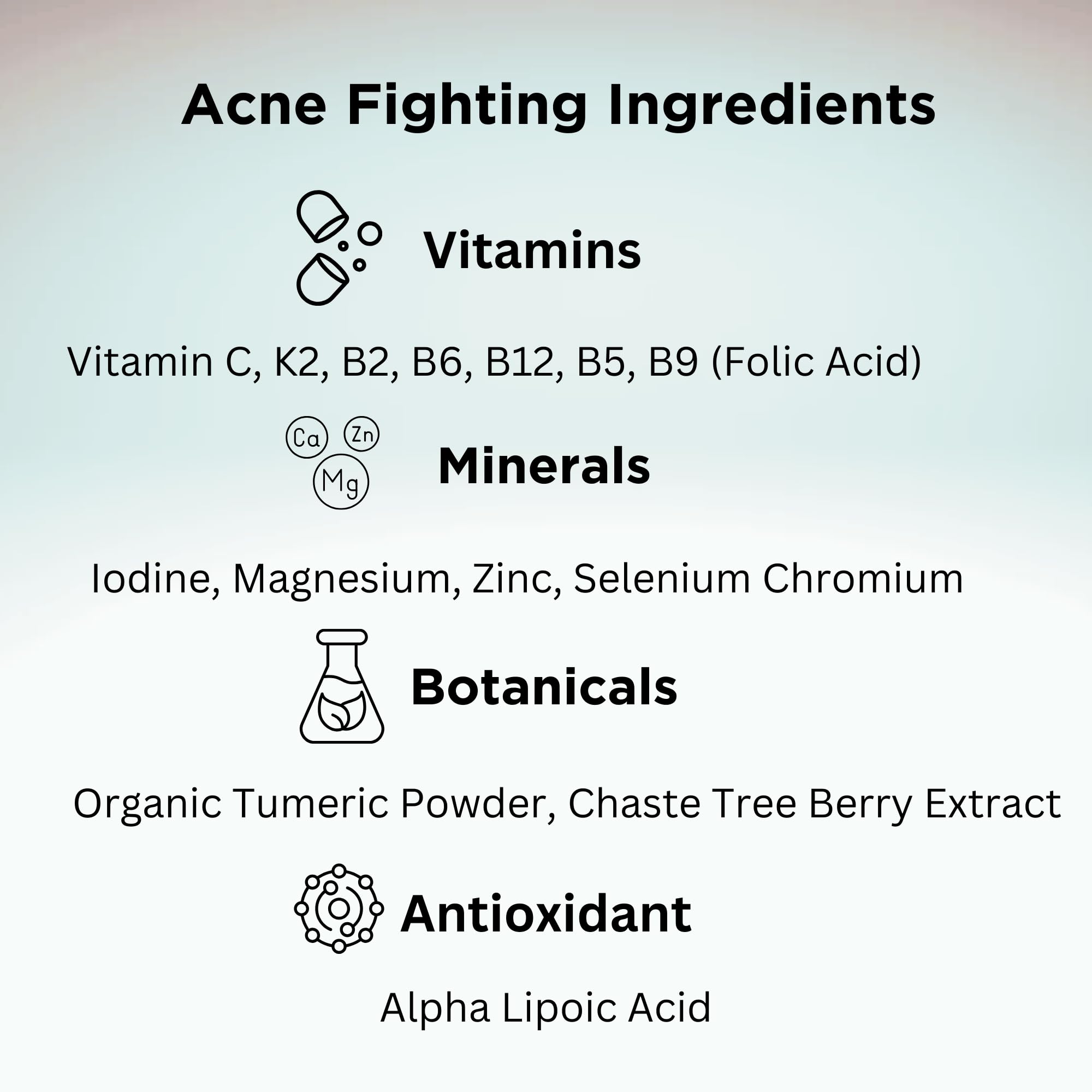 Innate Skin – capsules et flacon net, soutien potentiel à l'équilibre hormonal.