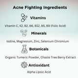 Innate Skin – capsules et flacon net, soutien potentiel à l'équilibre hormonal.