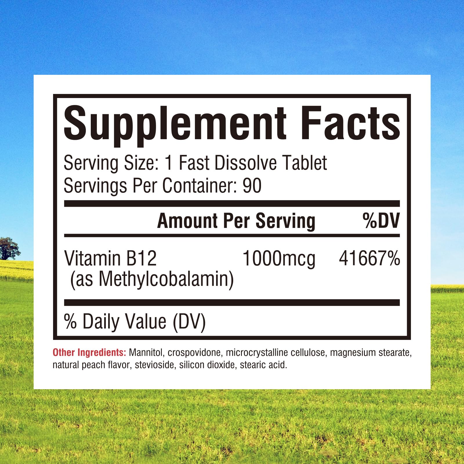Innate Vitality B12 1000mcg, forme méthylcobalamine active pour efficacité.