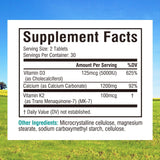 Innate Vitality Calcium Tablettes - Etiquette : dosage clair et traçabilité facile.