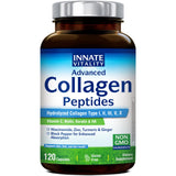 Innate Vitality – bouteille de peptides de collagène suggérant une routine beauté et hydratation.