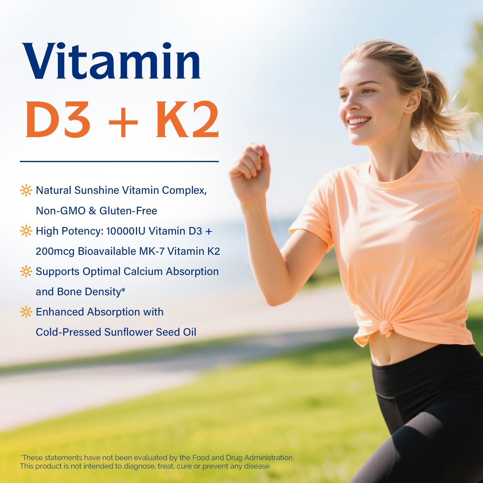 Innate Vitality D3 K2 — huile de tournesol intégrée, biodisponibilité accrue des vitamines liposolubles.