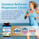 Capsules vertes et blanches Innate Vitality Magnésium Citrate.