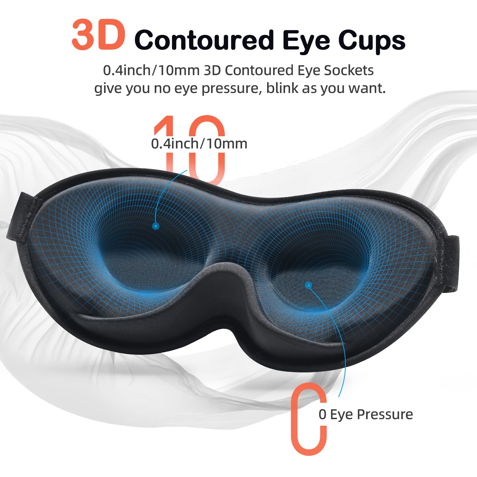 INNELO masque yeux confort 3D offre espace oculaire généreux et doux