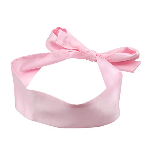 Masque INNEDYOUMM en satin doux rose plein, parfait pour dormir lors du voyage