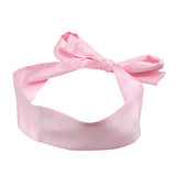 Masque INNEDYOUMM en satin doux rose plein, parfait pour dormir lors du voyage