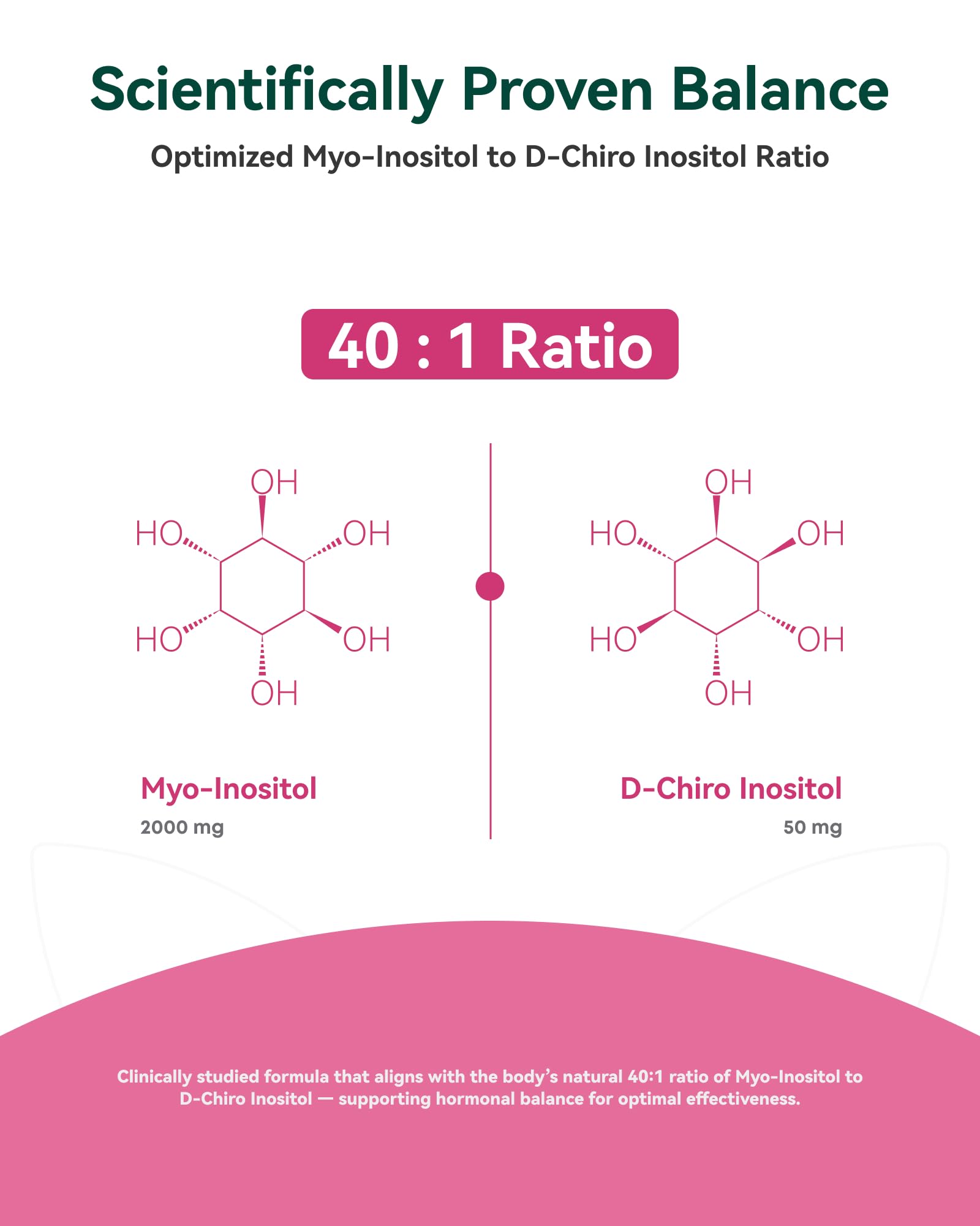 Femme utilisant Inner Brightness Inositol 40:1, intégrant une capsule dans sa routine.