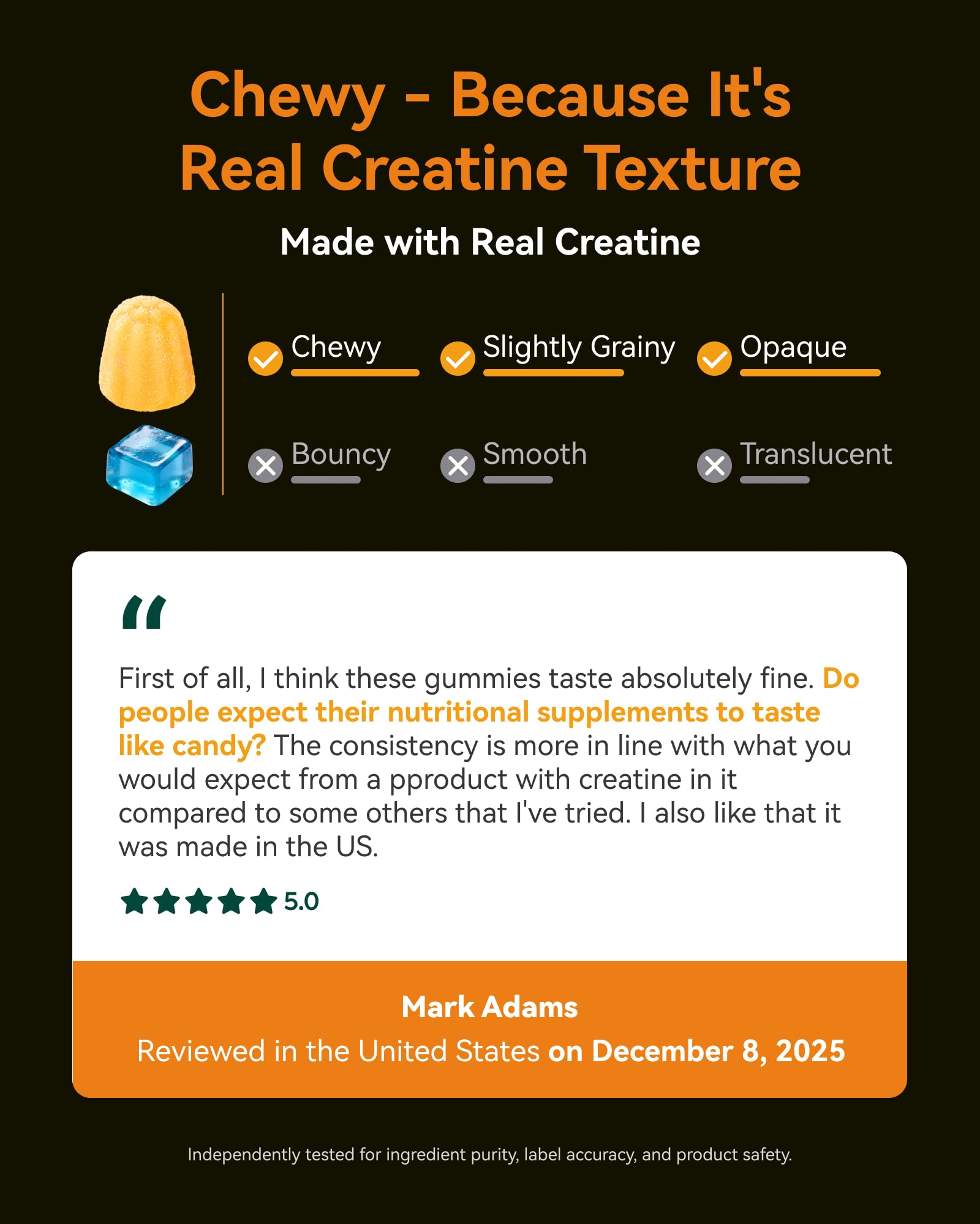 Gommes creatine mangue et fruit de la passion Inner Brightness – arôme fruité
