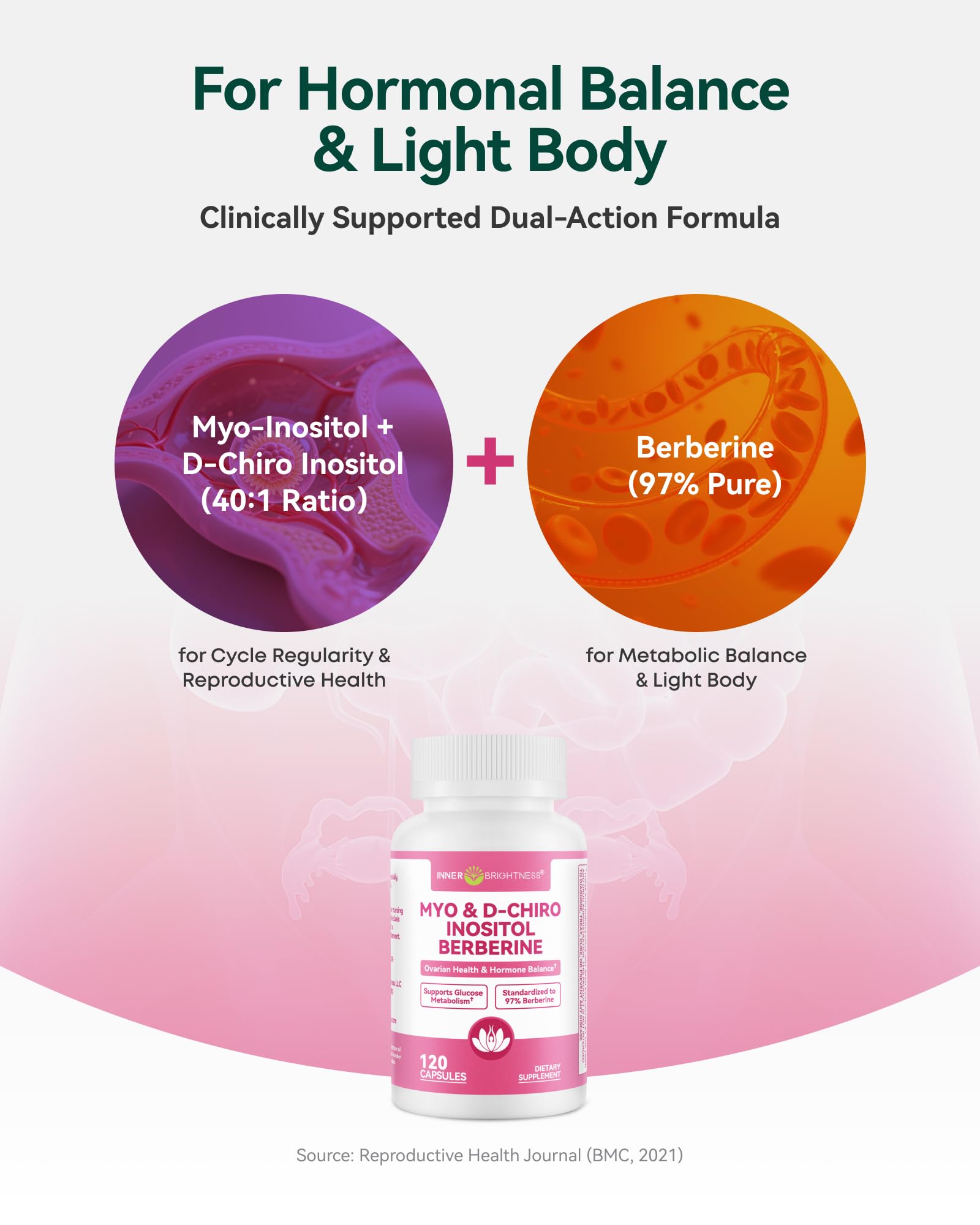 Inner Brightness Inositol 40:1 – etiquette lisible et informations claires sur le produit.