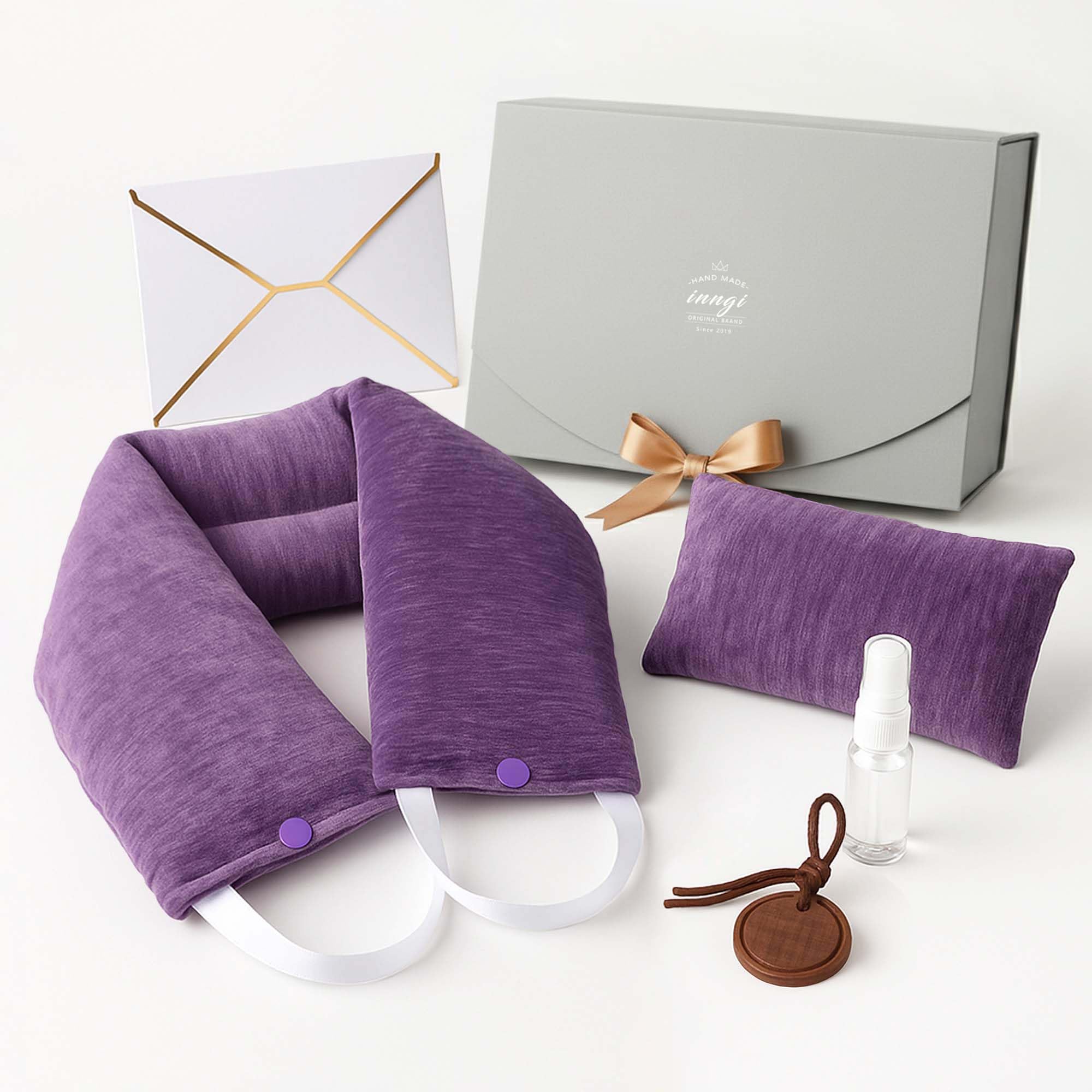 Inngi bandeau-cou-lavande-chaud : chaleur apaisante pour le cou et la détente.