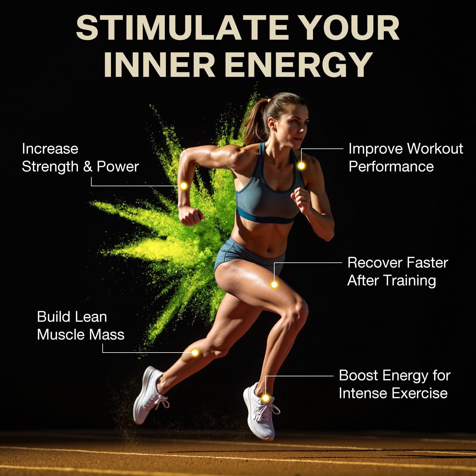 INNIOXV Creatine Monohydrate – boîte pratique et esthétiquement compacte.