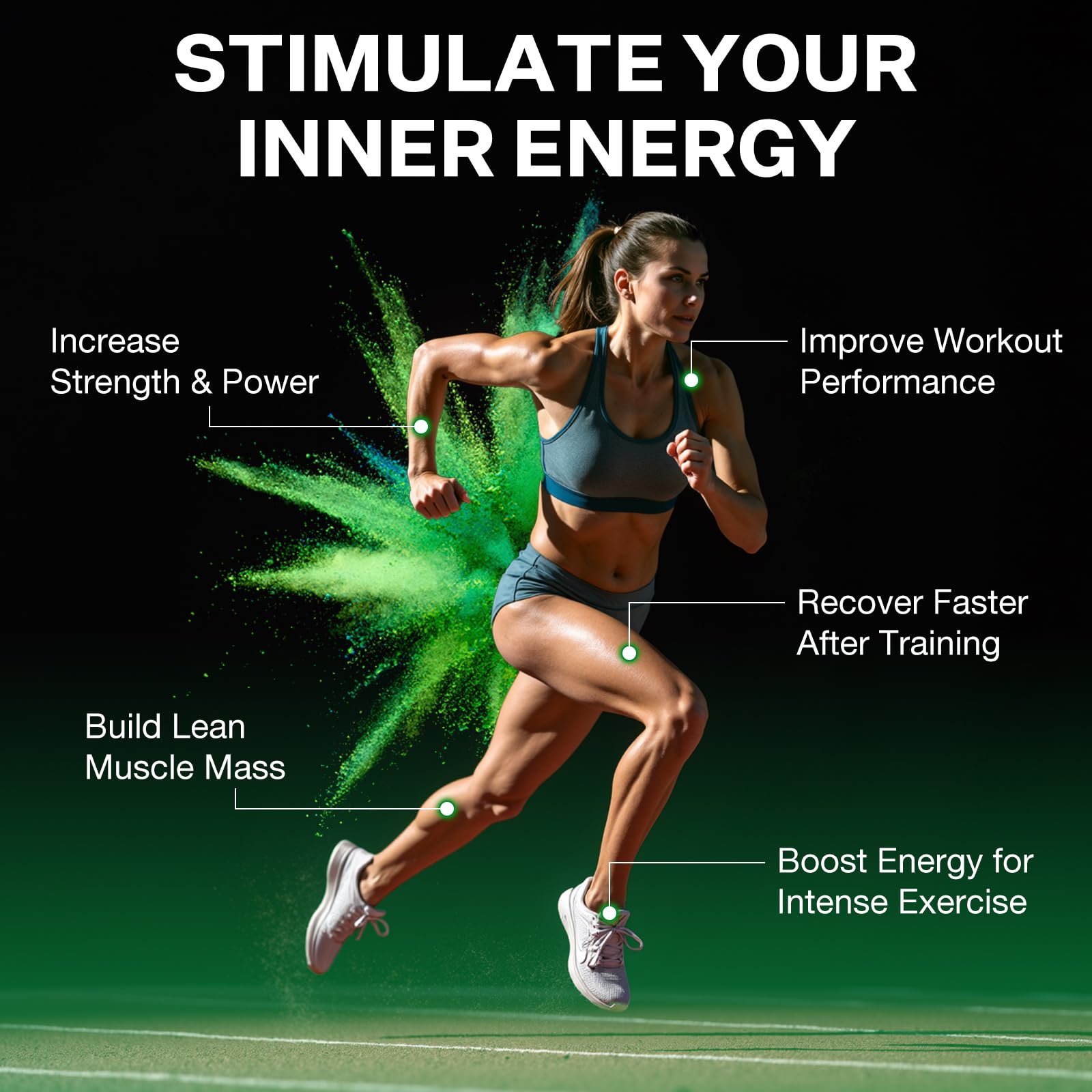 INNIOXV Créatine Monohydrate – capsules faciles à avaler pour entraînements intenses.