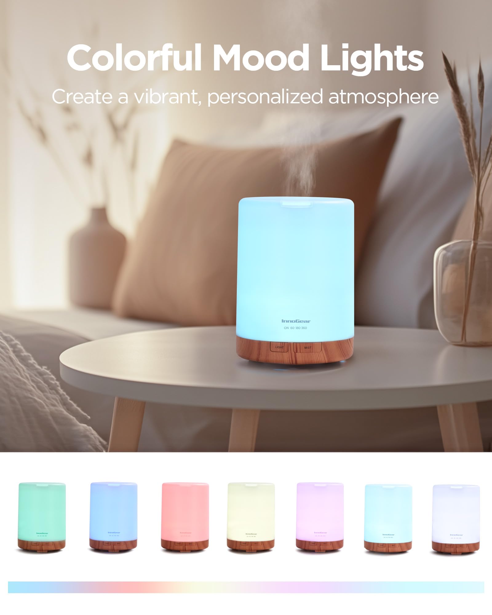 InnoGear 7 couleurs LED, ambiance personnalisable