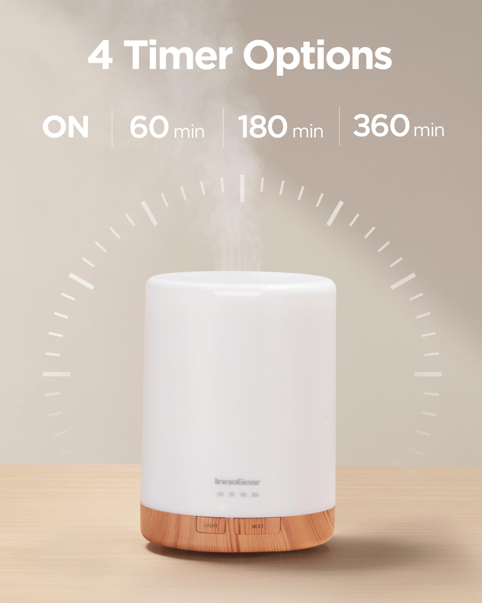 InnoGear diffuseur brume puissante 300ml, humidification continue