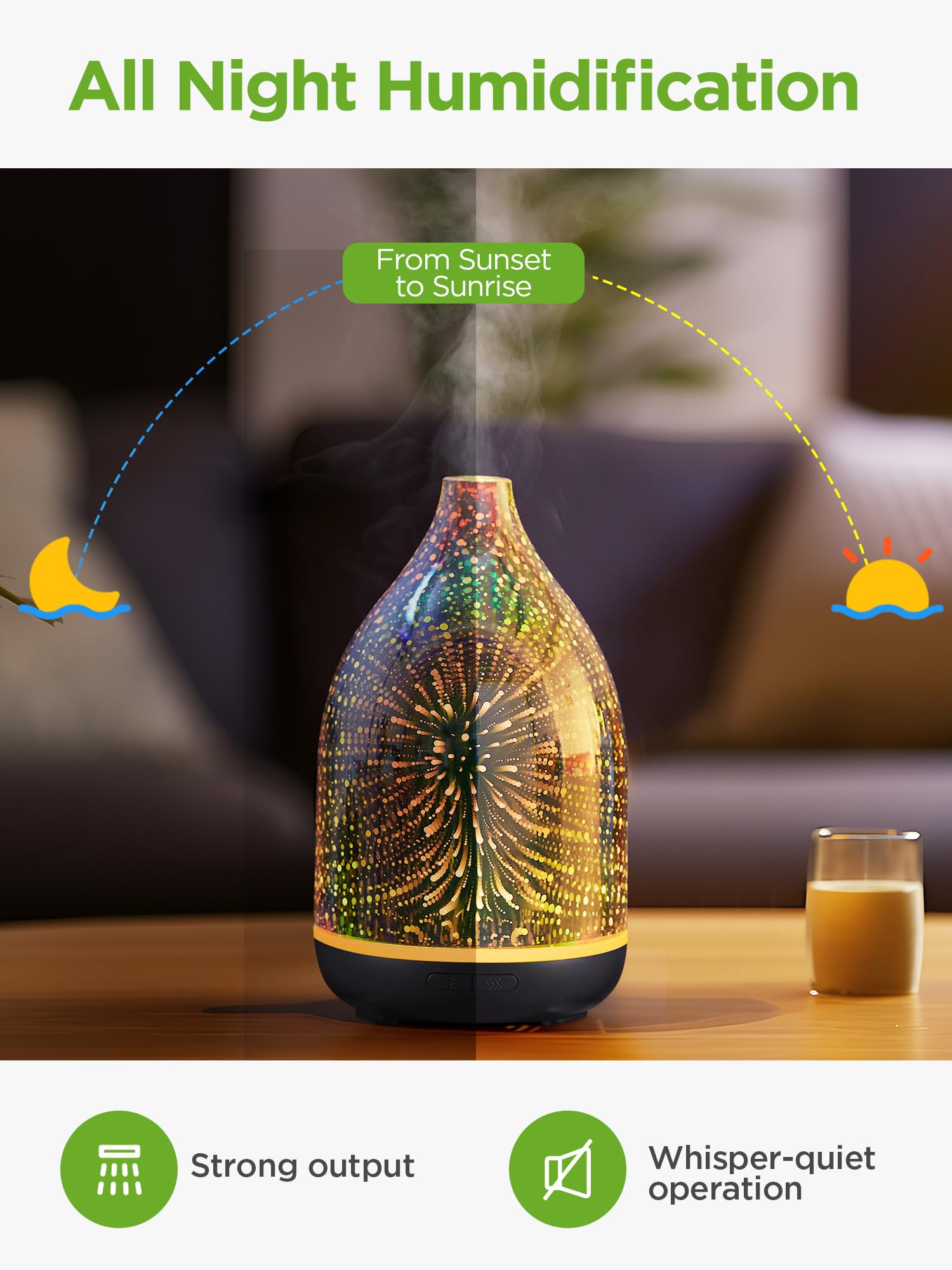 InnoGear diffuseur avec arrêt automatique lorsque l’eau est épuisée.