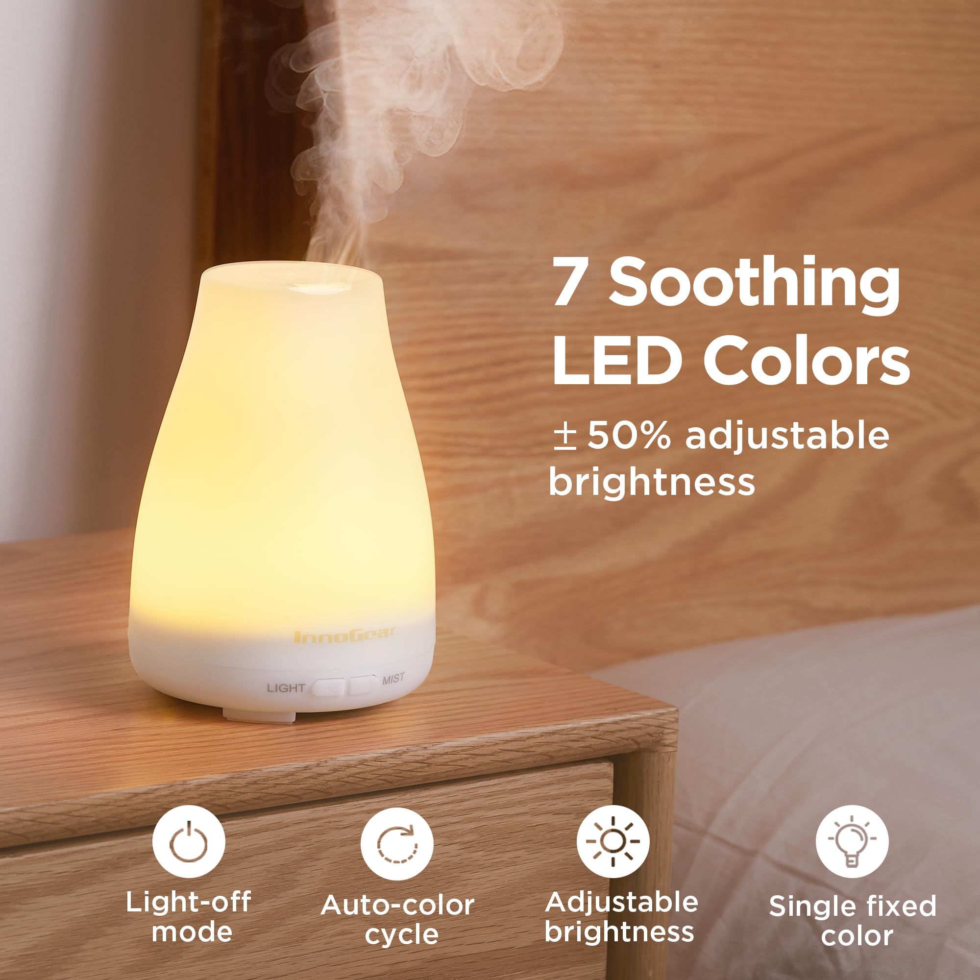 InnoGear diffuseur avec arrêt automatique pour sécurité.