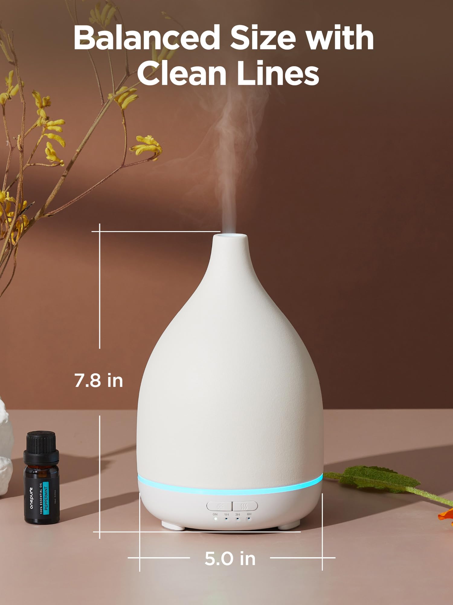 InnoGear diffuseur ceramique couvercle artisanal, design élégant pour intérieur