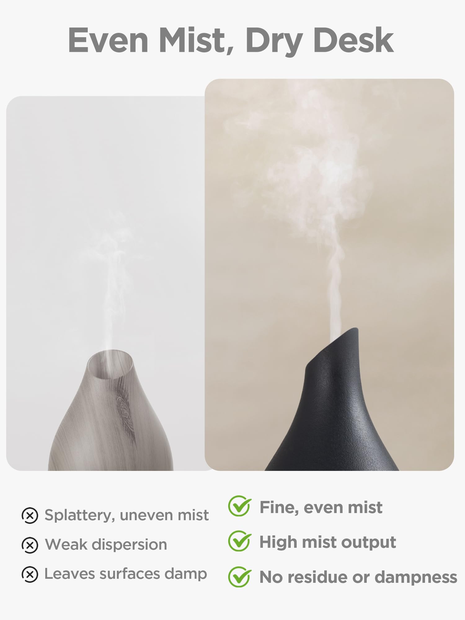 Diffuseur InnoGear en forme de vase, intégré et élégant.