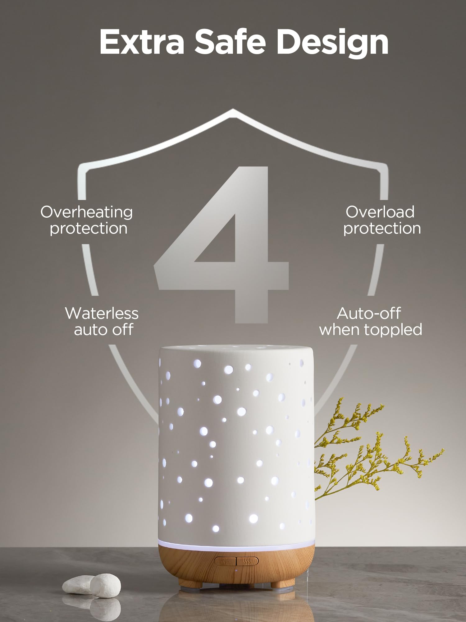 InnoGear diffuseur extinction auto eau: sécurité et arrêt automatique.