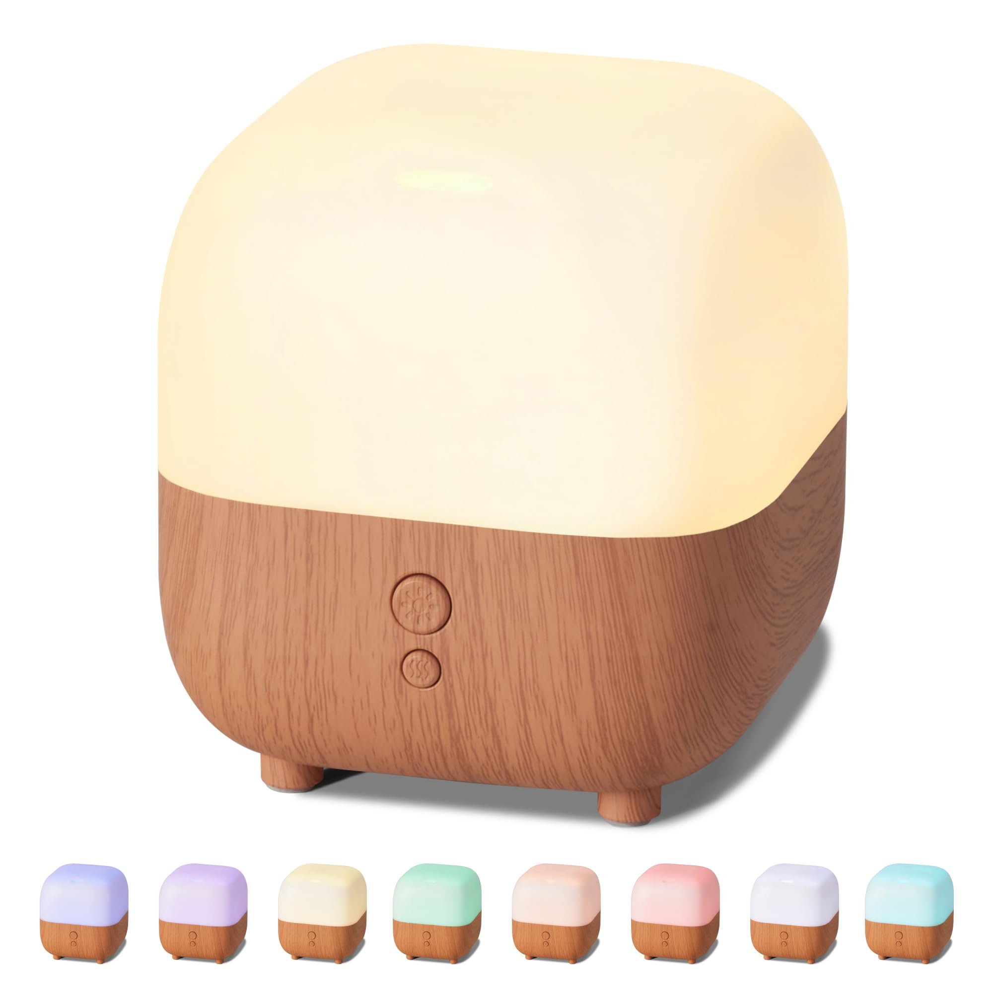 InnoGear diffuseur huile essentielle 150 ml avec lumiere 8 couleurs pour ambiance apaisante.