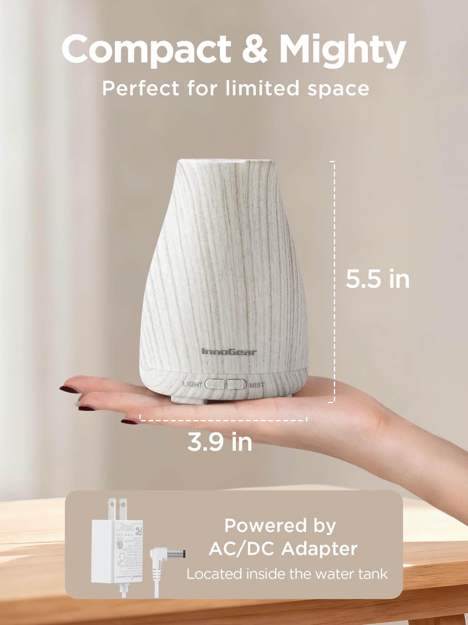 InnoGear diffuseur LED 7 couleurs pour une atmosphère apaisante dans la chambre.