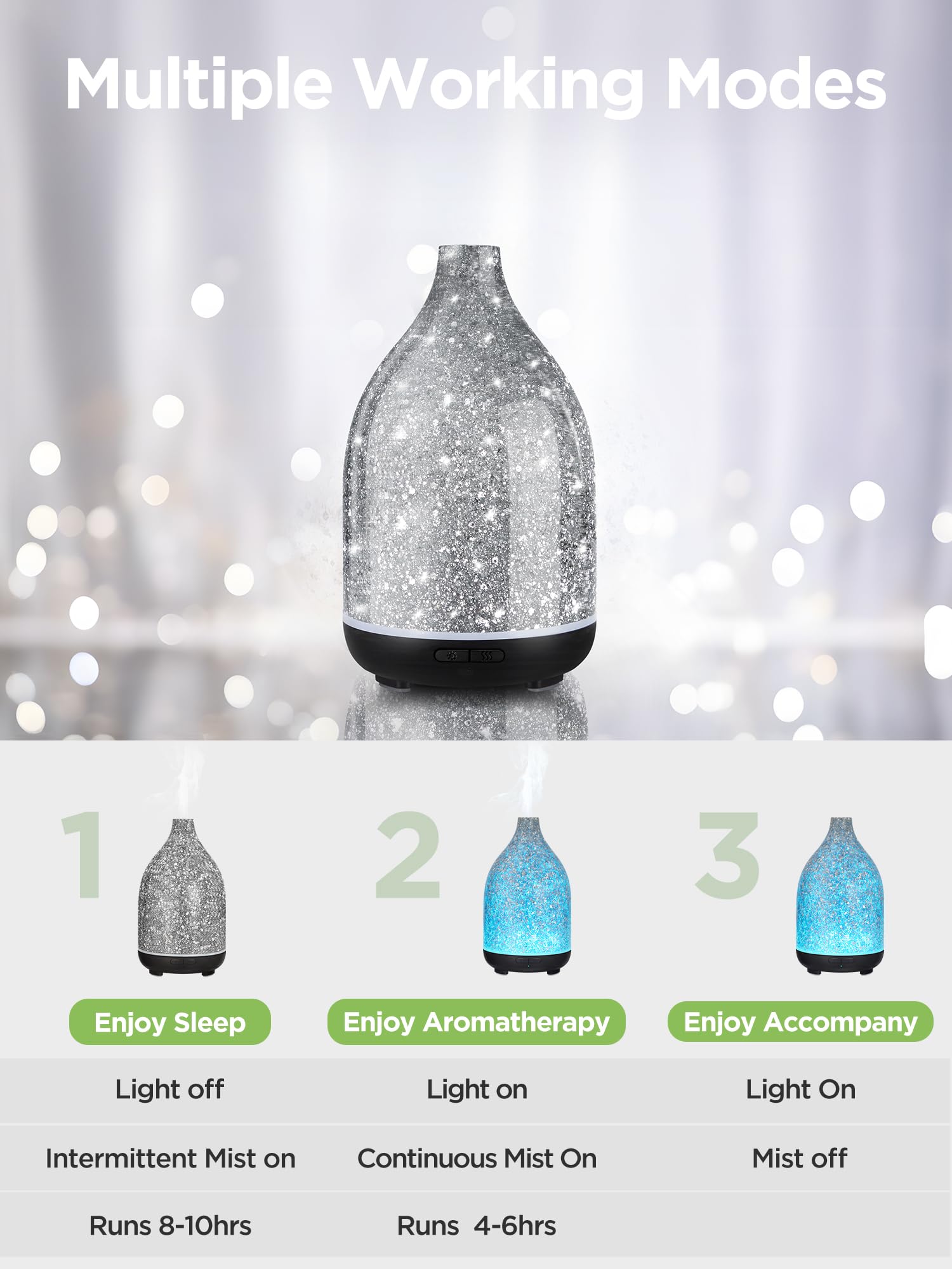 InnoGear diffuseur avec lumière DEL, créer une atmosphère apaisante.