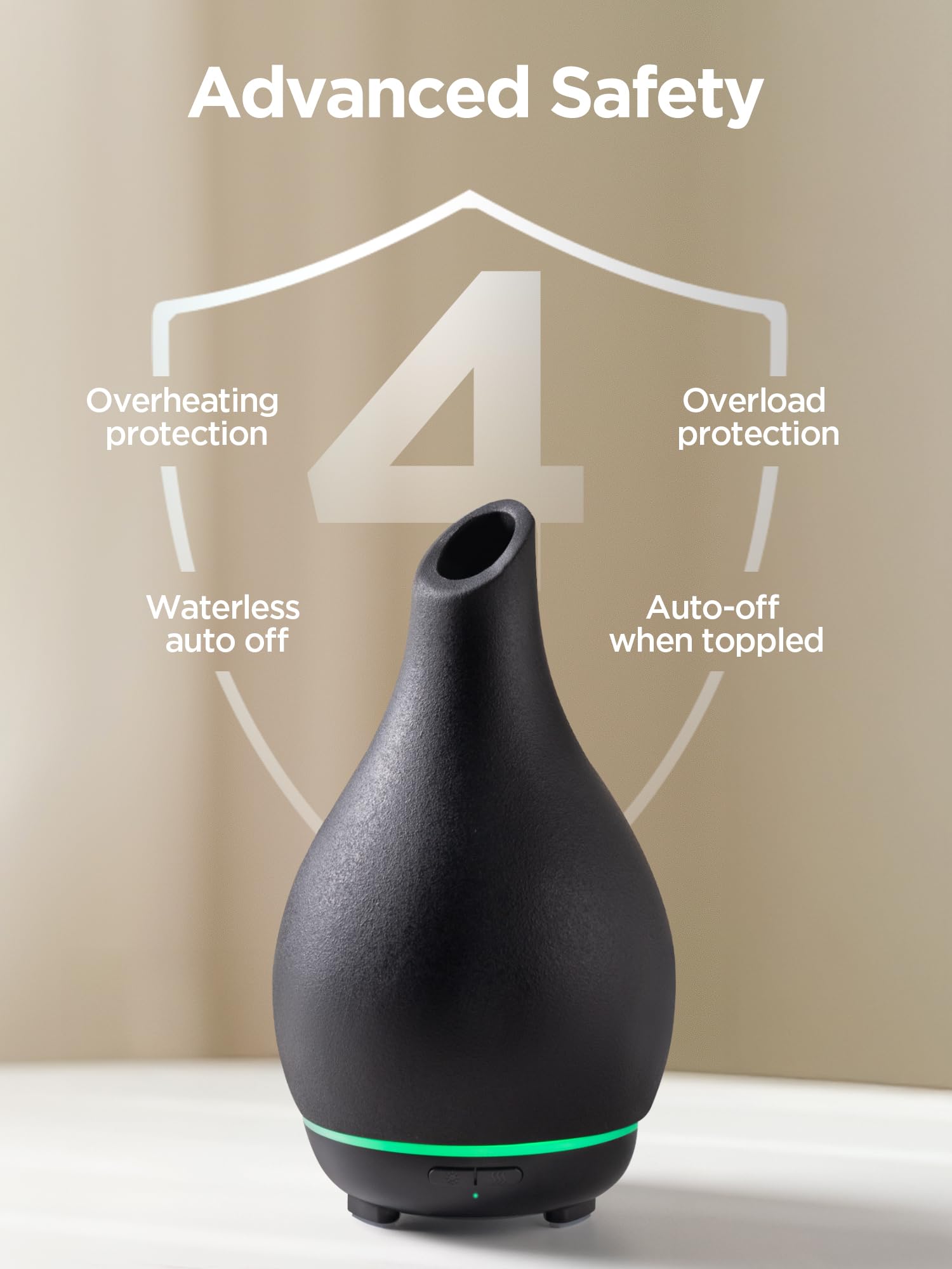 Diffuseur InnoGear ultrasonique, fonctionnement silencieux pour la nuit.