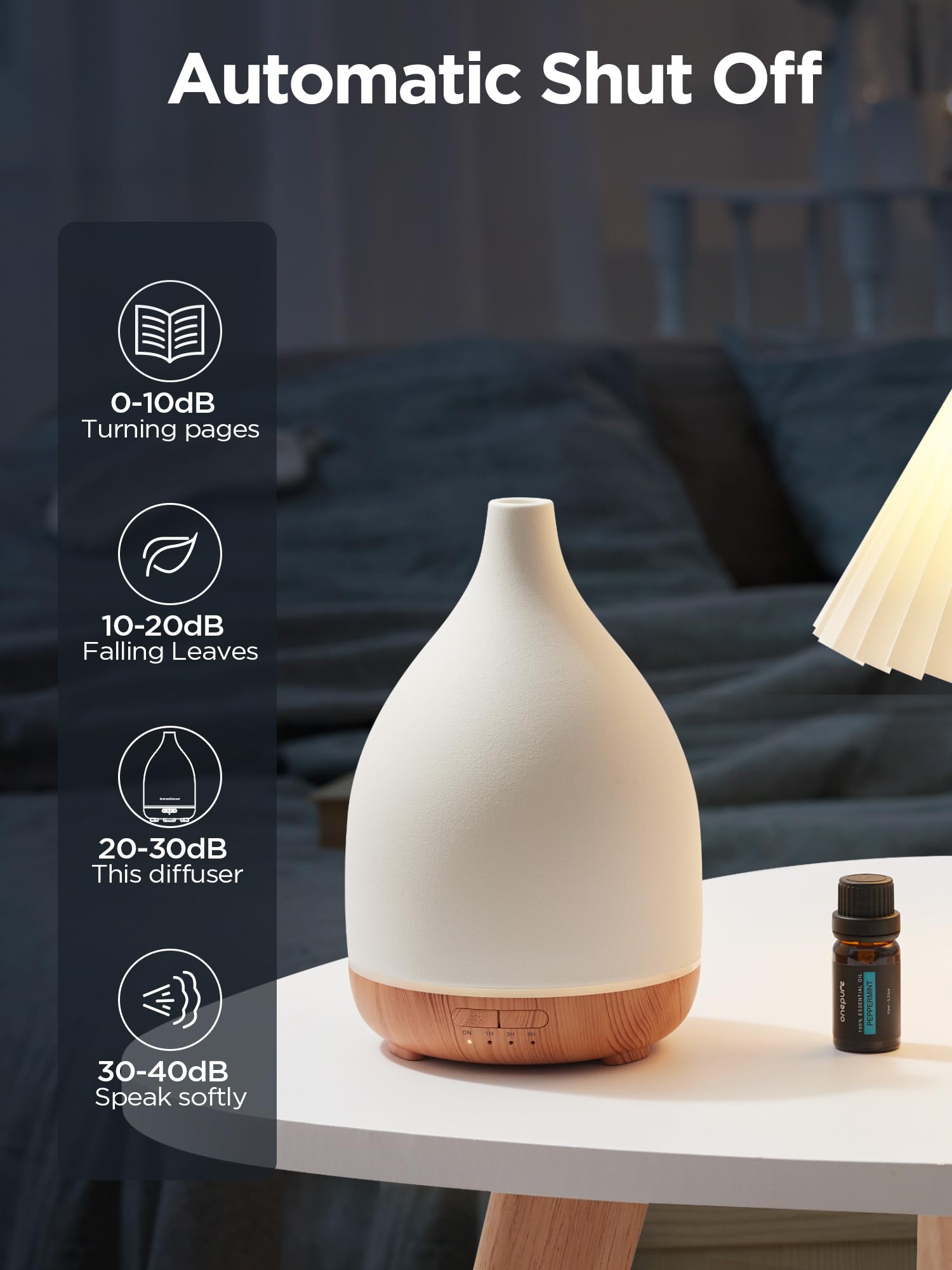 InnoGear diffuseur humidificateur léger pour pièces et bureau.